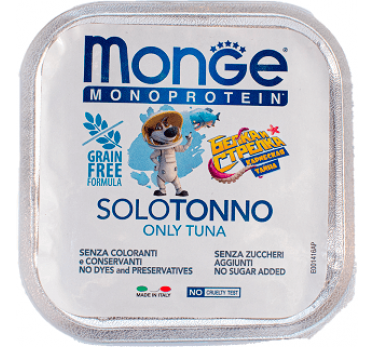 Monge Dog Monoprotein Solo B&S консервы для собак паштет из тунца 150г